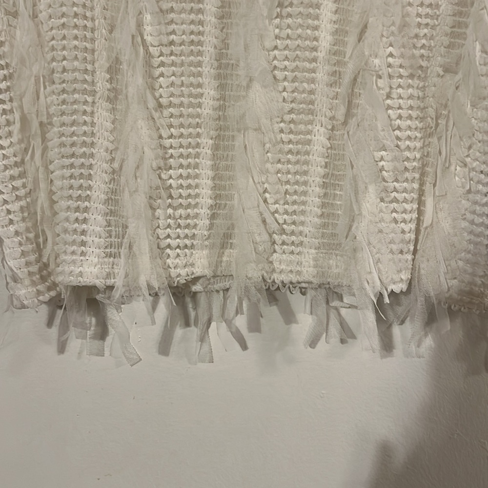 Zara Cream Color Multi Pattern Top - image 5